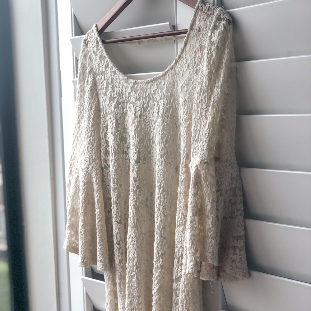 WHITE lace dress tunic